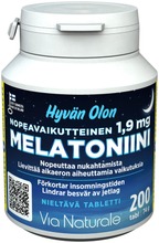 Hyvän Olon Nopeavaikutteinen Melatoniini 1.9Mg 200Tabl (6417612821147)