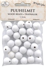 J.k. Primeco Puuhelmet Valkoinen 15Mm 30Kpl/Pkt (6417715039234)