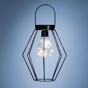Decora Metallilyhty Diamond 20 Cm 5 Led Musta (6417783152316)