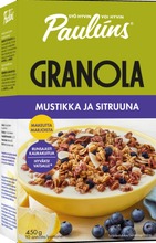 Paulúns Mustikka Ja Sitruuna Granola Muromysli 450G