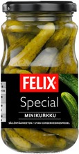 Felix Special Minikurkku Kokonaisia Kurkkuja Mausteliemessä 340/190G (6417807037506)