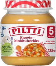Piltti 125G Kasvis-Kinkkuherkku Lastenateria 5Kk (6417900845909)