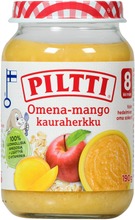 Piltti 190G Omena-Mango-Kauraherkku Jälkiruoka 8Kk