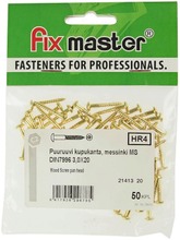 Fix Master Puuruuvi Kupukanta, Messinki 3,0X20 50Kpl (6417926296785)