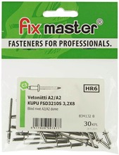 Fix Master Vetoniitti Kupukanta Ruostumaton Teräs A2 3,2X8 30Kpl (6417926297577)