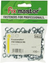 Fix Master Kuusiomutteri M6 Sähkösinkitty 100Kpl (6417926325867)