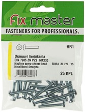 Fix Master Uraruuvi Kupukanta Pz2 M4x30 Sinkitty 25Kpl (6417926364873)