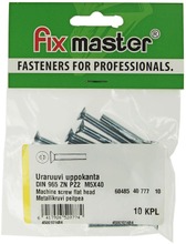Fix Master Uraruuvi Uppokanta Pz2 M5x40 Sinkitty 10Kpl (6417926520774)