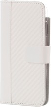 Wave Carbon Book Case, Apple Iphone 8 / 7 / 6S / 6, Valkoinen (6418312131802)
