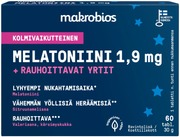 Makrobios Kolmivaikutteinen Melatoniini 1,9Mg   Rauhoittavat Yrtit 60 Tablettia 30G