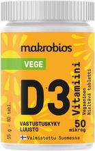 Makrobios Vege D3-Vitamiini 50Mcg 60 Tablettia 15G (6418646144073)