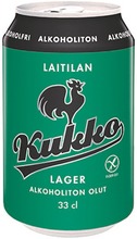 Laitilan Kukko Lager Alkoholiton 0,33L Olut (6418654005540)