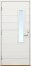 Ulko-Ovi Lasiaukollinen Uor 1-Ruutu 10X21 Valkoinen Vasen, Karmi 115 Mm, Kynnys Koivu Öljytty (6419261702303)