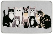 Vallila Kitties Matto 50X80 Cm Harmaa-Hiekka (6419835148384)