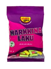 Makulaku Markkinalaku Original 180G Lakritsasekoitus Sisältää Mansikan, Omenan Banaanin Ja Sitruunan Makuisia Lakritsipaloja. (6420295003946)