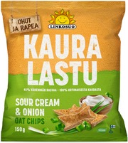 Linkosuo Ohut Kauralastu Sour Cream & Onion 150 G (6420400008767)