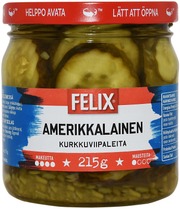 Felix Amerikkalainen Kurkkuviipaleita Makeassa Mausteliemessä 410/215G (6424908115033)