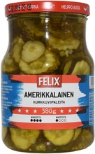 Felix Amerikkalainen Kurkkuviipaleita Makeassa Mausteliemessä 730/380G (6424908115057)
