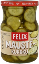 Felix Maustekurkkuviipale, Viipaloituja Kurkkuja Mausteliemessä 560/300G (6424908463509)