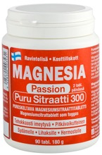 Magnesia Passion Puru Sitraatti 300 Magnesiumsitraattitabletti
90 Tabl