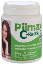 Piimax C   Kalkki D Kalsium-Pii-Magnesium-C- Ja D-Vitamiinitabletti 300 Tabl