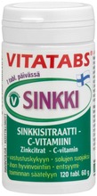 Vitatabs Sinkki Sinkkisitraatti-C-Vitamiinitabletti 120 Tabl