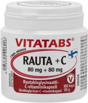 Vitatabs Rauta  C 80 Mg   80 Mg Rautabisglysinaatti-C-Vitamiinikapseli 100Kaps