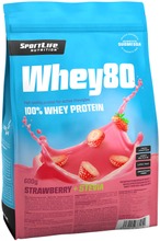 Sportlife Nutrition Whey80 600G Mansikka Heraproteiinijauhe (6430018362250)