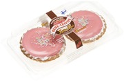 Laitilan Leipä Bebe-Leivos Punainen 2 X 80 G Laktoositon Muropohjainen Leivos Vadelmaisella Täytteellä Ja Aidolla Laitilan Kreemillä. (6430022839922)