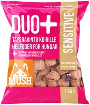 Mush Duo+ Kana-Kalkkuna Täysrehu Koirille 1Kg Pakaste (6430023296403)