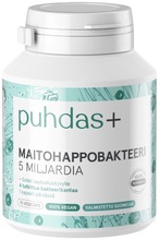Puhdas + Maitohappobakteeri 5 Mrd 75Kaps (6430050004163)