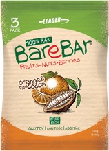 Leader Barebar  Taatalipatukka Appelsiini-Raakakaakao 3X40 G (6430051514265)