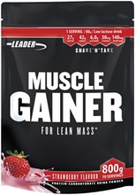 Leader Muscle Gainer Proteiini-Hiilihydraattijuomajauhe Mansikanmakuinen 800 G (6430051519857)