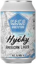 Maku Brewing 5,1% 0.33L Hyöky American Lager Olut Tlk (6430055383218)