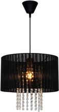 Heat Stratum Organza Musta Riippuvalaisin Ø 35 Cm Kattokoukkukiinnitys Ja Pistotulppa (6430062135589)