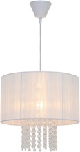 Heat Stratum Organza Valkoinen Riipppuvalaisin Ø 35 Cm Kattokoukkukiinnitys Ja Pistotulppa (6430062135596)