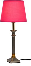 Heat Classic Pöytävalaisin 47 Cm Metallirunko Pinkki Kangasvarjostin Ø 20 Cm (6430062136470)