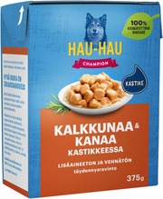 Hau-Hau Champion Kana-Kalkkunapalat Kastikkeessa 375 G (6430062465860)