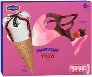 Pingviini Laktoositon Jäätelötuutti Monipakkaus Trio 6X67g (6430064400425)