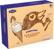 Pingviini Laktoositon Jäätelötuutti Monipakkaus Suolainen Kinuski 6X67g (6430064401286)