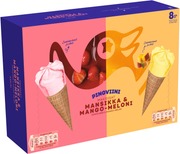 Pingviini Jäätelötuutti Mix Monipakkaus Mansikka & Mango-Meloni 8X67g (6430064401569)