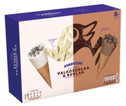 Pingviini Jäätelötuutti Mix Monipakkaus Suklaa & Valkosuklaa 8X67g (6430064401712)