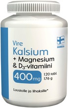 Vire Hivenaine- Ja Vitamiinivalmiste Kalsium-Magnesium-D-Vitamiini 120 Tablettia / 176 G (6430067845094)