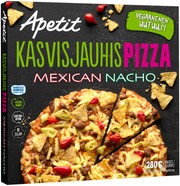 Apetit Kasvisjauhispizza Mexican Nacho Herneproteiinipyörykkä-Chili-Nachopizza Pakastepizza 280G (6430104958466)
