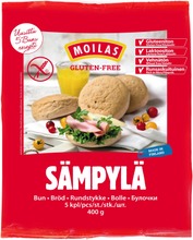 Moilas Gluten-Free, Gluteeniton Sämpylä 5Kpl/400G, Pakaste (6431903344818)