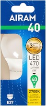 Airam Led 6W Vakiolamppu Opaali E27 470Lm 2700K (6435200242389)