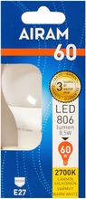 Airam Led 8,5W Vakiolamppu Opaali E27 806Lm 2700K (6435200242402)