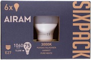 Airam Led 10,8W Vakiolamppu Opaali E27 1060Lm 3000K Sixpack (6435200248763)