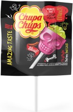 Chupa Chups 15G Skull Mansikan- Ja Limenmakuinen Tikkukaramelli (6921211116257)