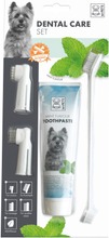 M-Pets Koiran Hammashoitosetti: 1 Kpl Sormihammasharja, 1 Kpl Ikenien Hierontaharja, 1 Kpl Kaksipäinen Hammasharja Ja 1 Kpl Hammastahna 100 G (6953182729785)